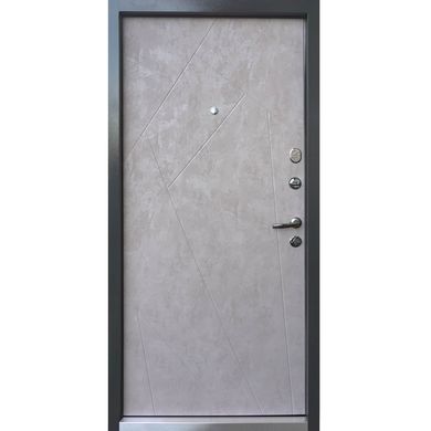 Двері Qdoors Ультра Флеш 850 Л мармур темний/бетон бежевий