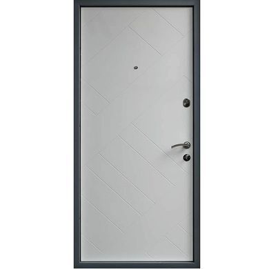 Вхідні двері Berez Grand 850 Пр цемент маренго/білий спіл